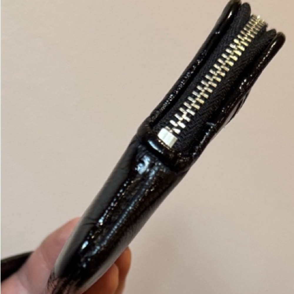 Coach Black Poppy Patent Leather Wristlet - Picture 5 of 10